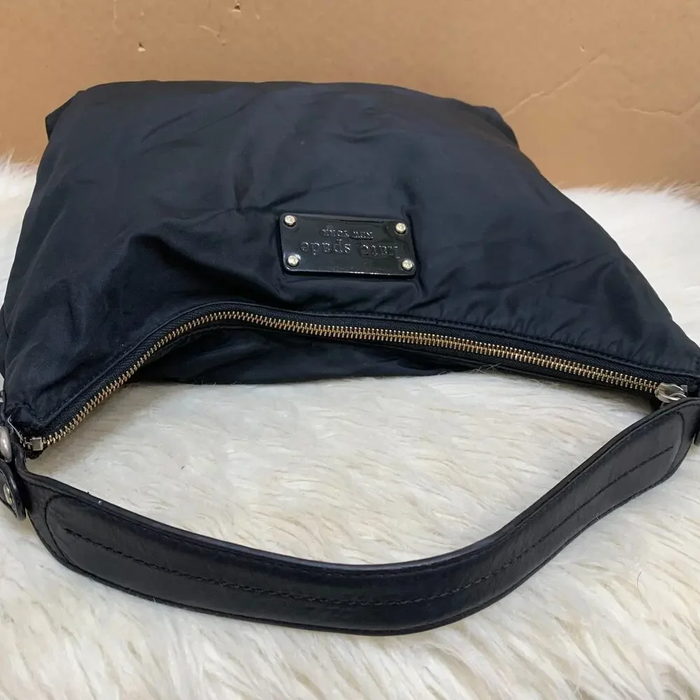 KATE SPADE Black Microfiber Nylon Vintage CLINTON Street SERENA Hobo
